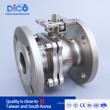 DIN PN16 Aço inoxidável ISO5211 Válvula de esfera de flange